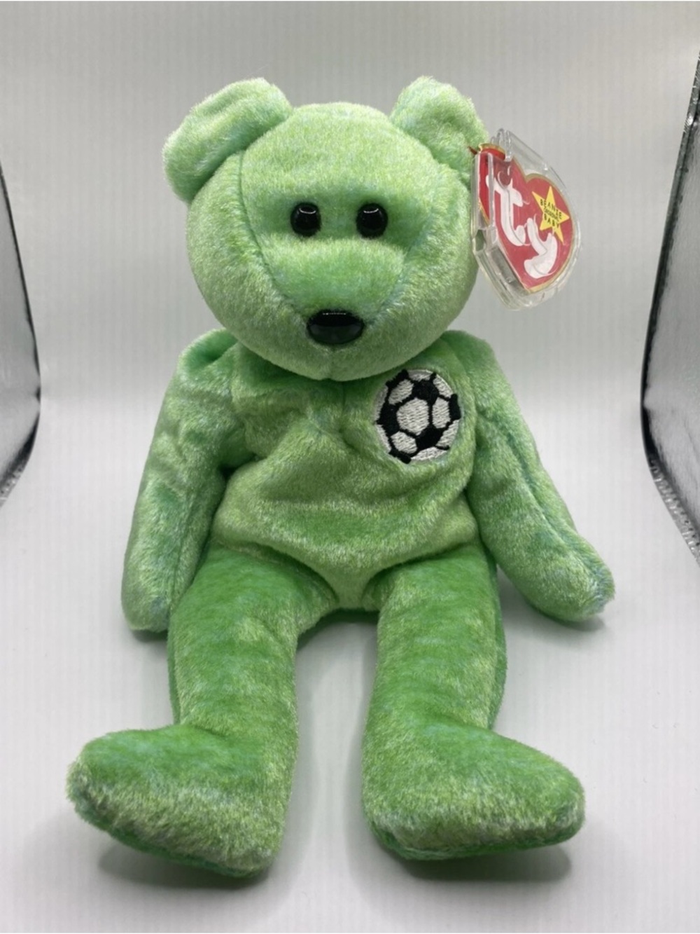 Kicks the Bear TY Beanie Baby NWT